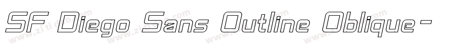 SF Diego Sans Outline Oblique字体转换